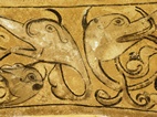 Detall d'un fresc a l'interior d'una cova al Monestir de Udabno