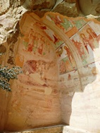 Coves amb murals al Monestir de Udabno