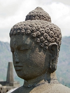 Detalle de un Buda, Templo de Borobudur