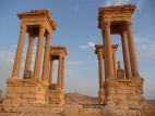 El tetrápilo, ruinas romanas de Palmyra