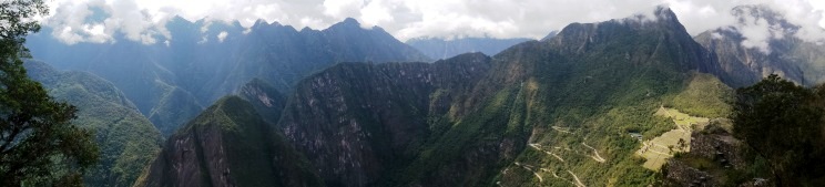 Vistas de la Ciudadela de Machu Picchu desde la montaña Huayna Picchu