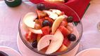 Ensalada de tomate, cebolla y olivas