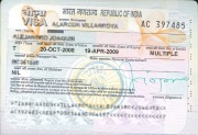 Visado multiples entradas, India