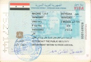 Visado una sola entrada, Siria