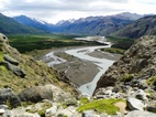 Vistas del valle formado por el Río de las Vueltas