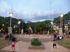 Calle de Puerto Iguazú, una ciudad realmente anodina