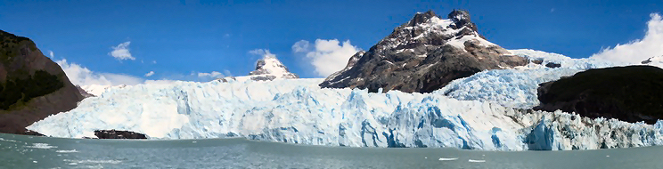 Vista panorámica del glaciar Spegazzini