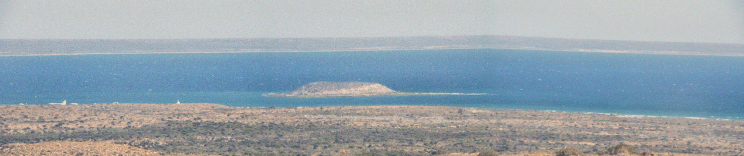 Isla de los pajaros vista desde el Istmo Ameghino
