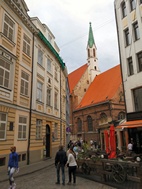 Calles del centro histórico de Riga