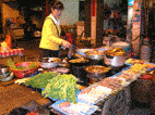 Puesto callejero en Yangshuo 
