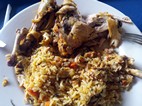 Arroz caribeño con pollo, Soda La Montaña