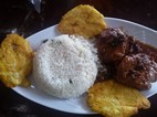 Res en salsa con arroz blanco, Rest. Roberto
