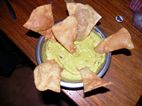 Guacamole con chappati frito