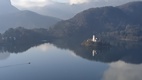 Vistas del lago e isla de Bled desde el castillo