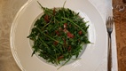 Ensalada de rúcula y jamón, restaurante Hotel Kristal