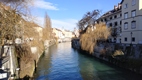 Río Ljubljanica a su paso por el centro de la ciudad