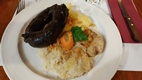 Morcilla con guarnición, Restaurante Kasca, Skofja Loka