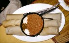 Kitfo, i rotllos de Injera