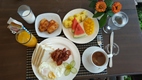 Desayuno en Loboc River Resort, isla de Bohol
