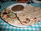 Garlic naan + Dhal makhani