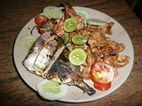 Mixed grilled fish