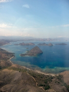Parque Nacional de Komodo desde el avion