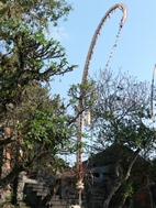 Ofrendas en una calle de Ubud