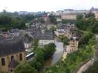 La Ville basse (la ciudad baja) vista desde la Corniche, Ciudad de Luxemburgo