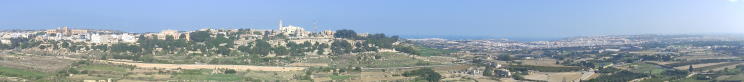 Vistas desde la muralla de Mdina Vistas desde la muralla de Mdina
