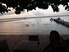Atardecer en Café Laguna de Bacalar