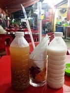 Horchata de arroz y jugo de cebada