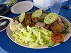 Pescado con ensalada
