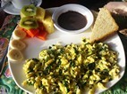 Huevos revueltos con chayote