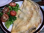 Crepe de queso y champiñones