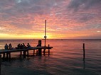 Atardecer desde el centro urbano de Isla Mujeres