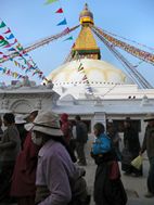 Peregrins a la Stupa de Boudhanath