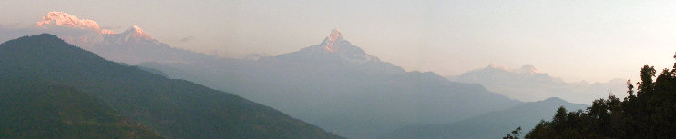 Annapurna South, Annapurna I, Hiunchuli, Machhapuchhre, Annapurna IV y Annapurna II