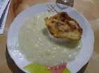 Tortilla de vegetales acompañada de arroz y lacayote, Llahuar Lodge