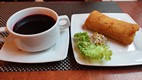 Sopa de remolacha con croqueta