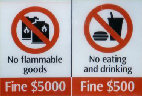Prohibiciones y multas en el Metro