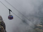 Teleférico descendiendo desde Table Mountain