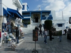 Plaza central de Sidi Bou Said con el Caf&eacute; des Nattes al fondo
